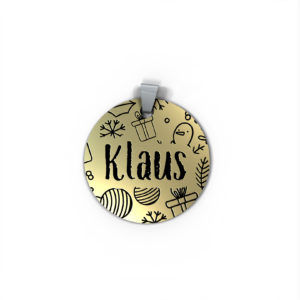 Custom Engraved Pet ID Tag – Winter Wonderland Design